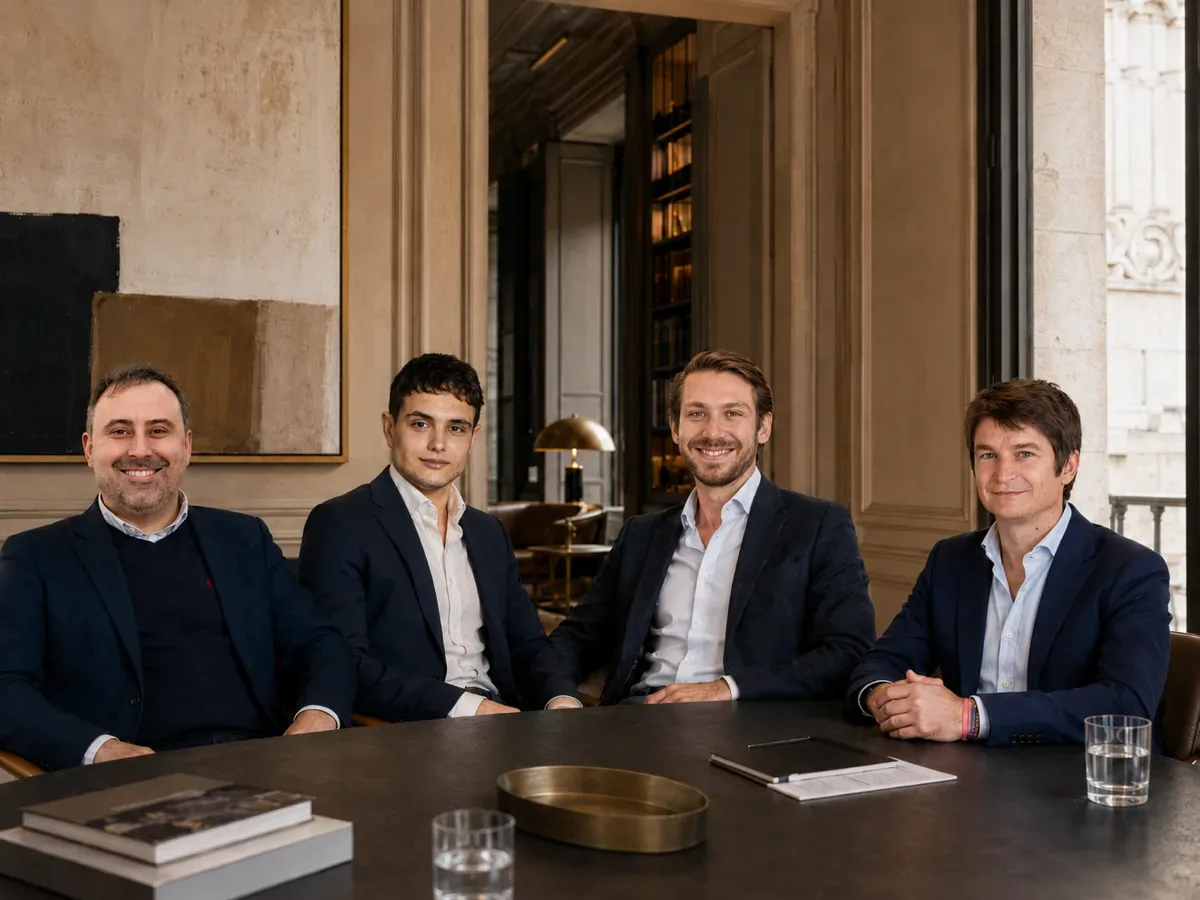 Juan Huerta de Soto, Gonzalo Recarte, Enrique Couto y Óscar García